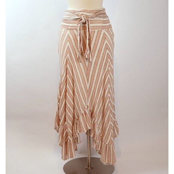 Free People Giselle Ivory Striped Convertible Skirt Dress - Size XS - Picture 1 of 8